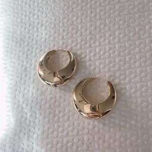 Gold Tone Chubby Hoops